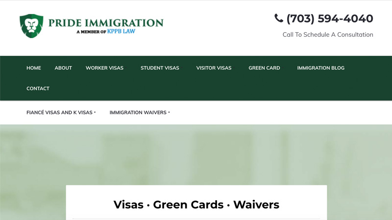 Pride Immigration Desktop Screenshot portfolio item