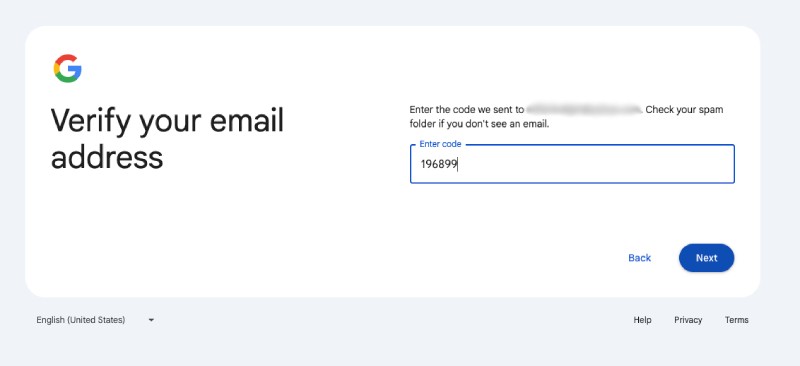 Step 4 Creating Google Account Using Existing Email